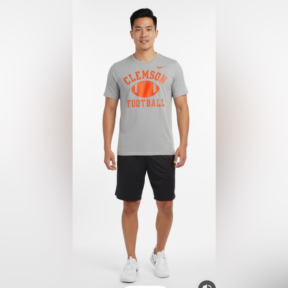 Clemson Nike Gray T-Shirt with Orange ‎ Graphic